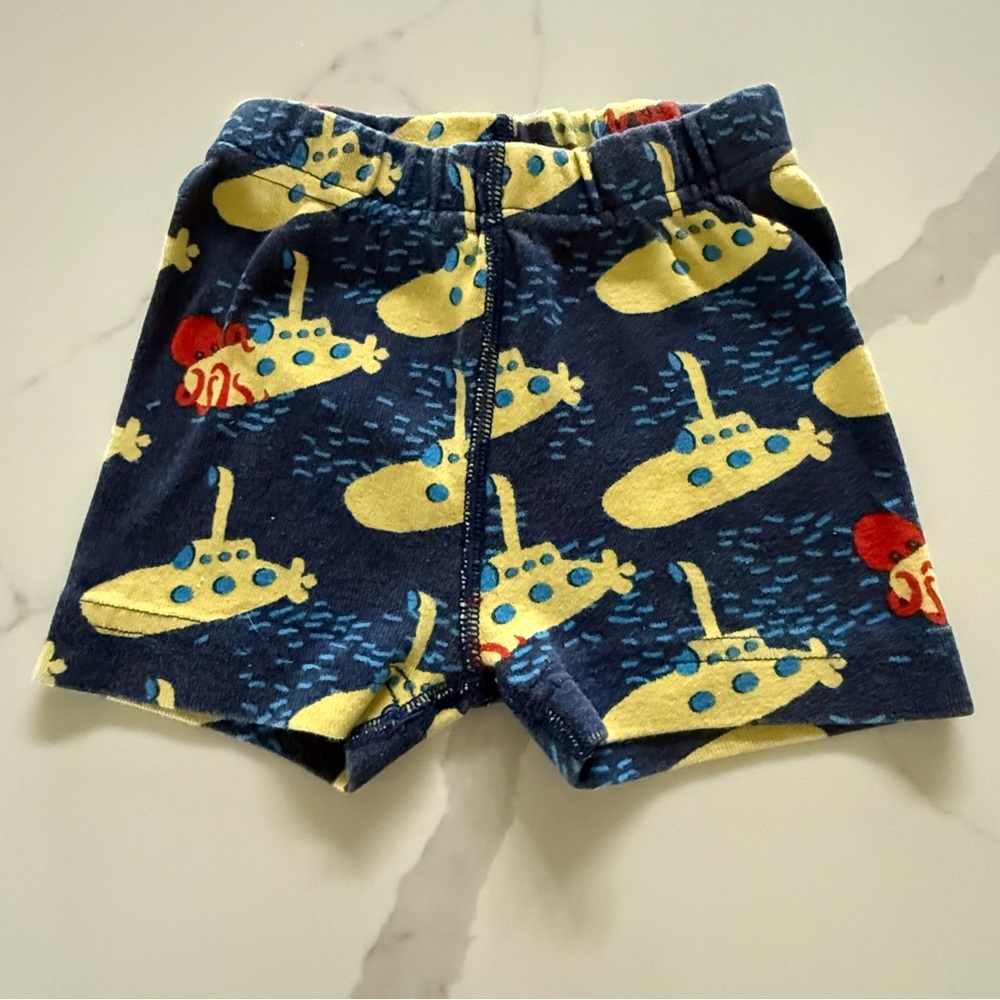Hanna Andersson size 85/2T Deep Sea Dive on navy short john pajama bottoms